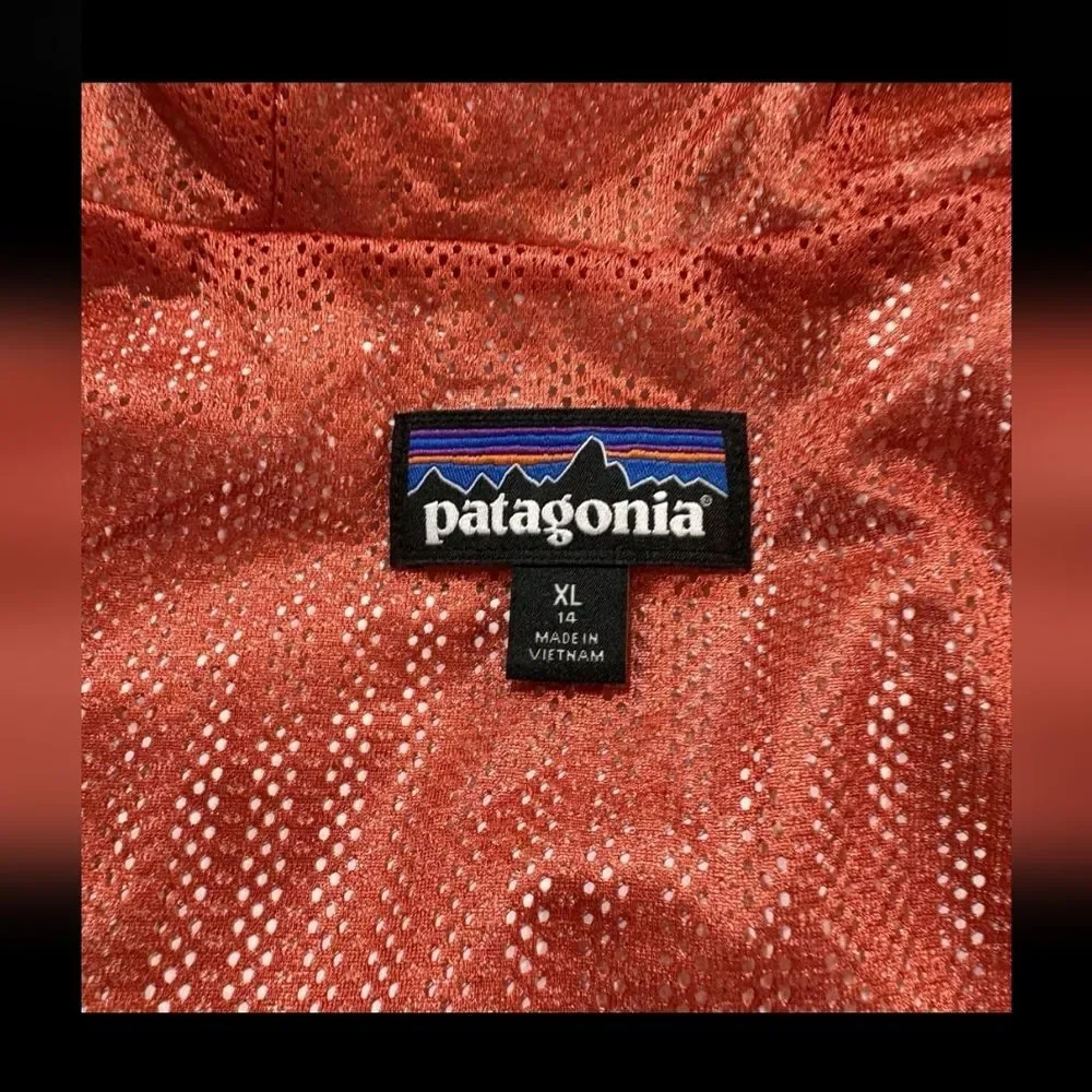 Patagonia 3-in-1 Interchange Ski Winter Snow Jacket Orange Blue Kid Boy Youth 14